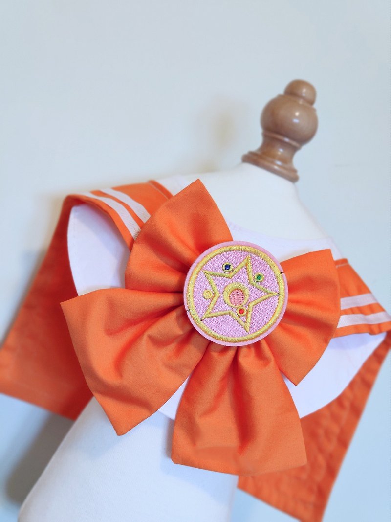 Sailor moon pet scarf/necklace - Clothing & Accessories - Cotton & Hemp Orange