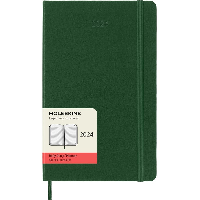 _勿上架__勿上架_MOLESKINE 2024 日記手帳 12M 硬殼 L 型綠 燙金 - 筆記本/手帳 - 紙 綠色