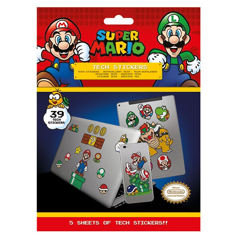 【Nintendo】Mario (Mushroom Kingdom) - UK Imported Sticker Set - Stickers - Other Materials Multicolor