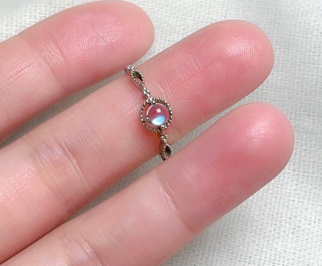 ブルー月が輝くところにいたいだけ ムーンストーンリング/スリランカ