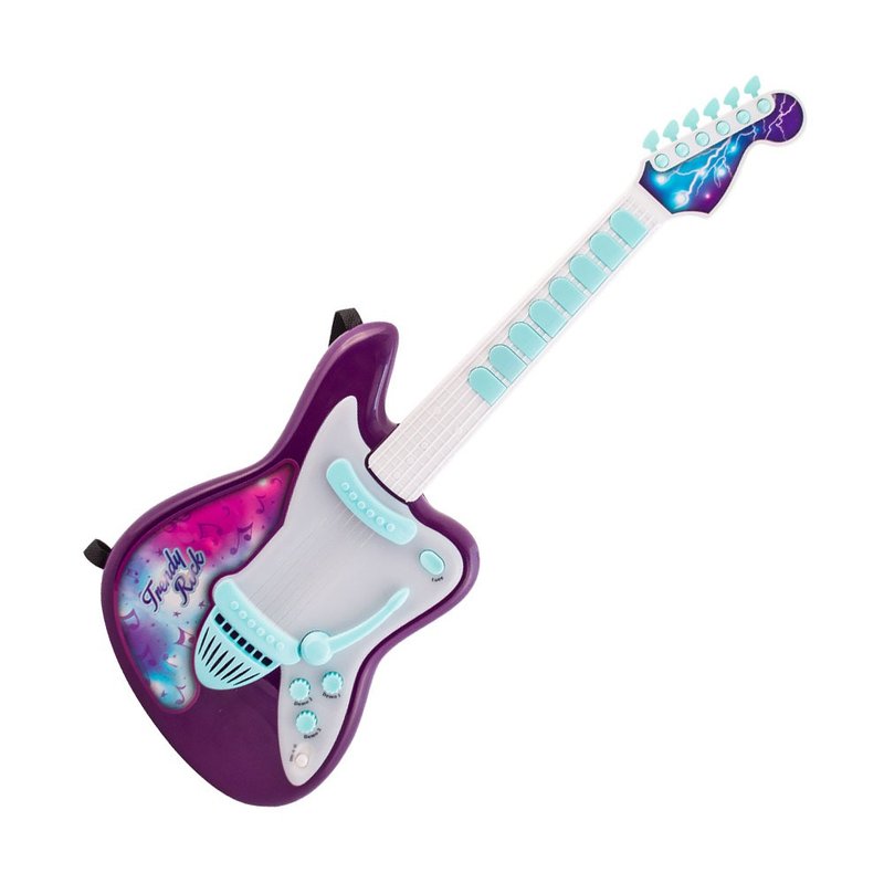 Dazzling Playing Music Guitar Children's Day Gift Recommended Christmas Gift Box - ของเล่นเด็ก - พลาสติก สีม่วง