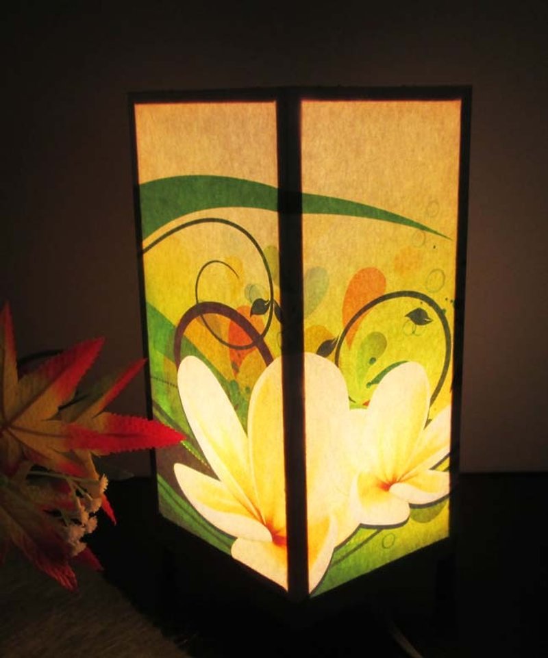 悠久の花びらの丘≪夢灯かり≫安らぎと癒しの輝くライトスタンド - 照明・ランプ - 紙 オレンジ