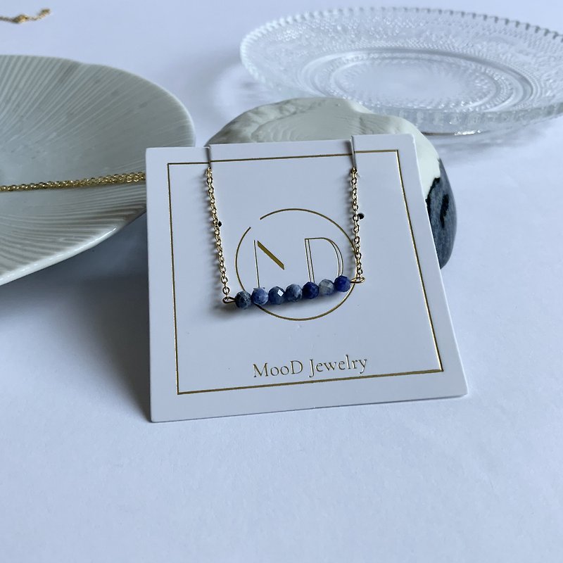 [Island Holiday] Blue Stone Necklace/Necklace/Blue Stone Necklace/Handmade Necklace