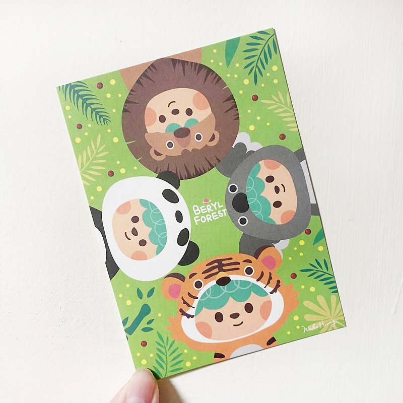 Animals Postcard - การ์ด/โปสการ์ด - กระดาษ สีเขียว