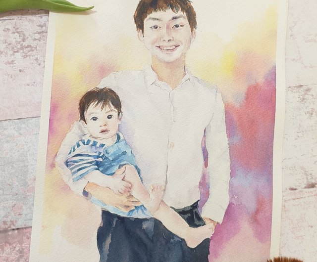 水彩絵、江戸時代の人の顔 Old Japanese House Watercolor Painting #shiba_watercolor