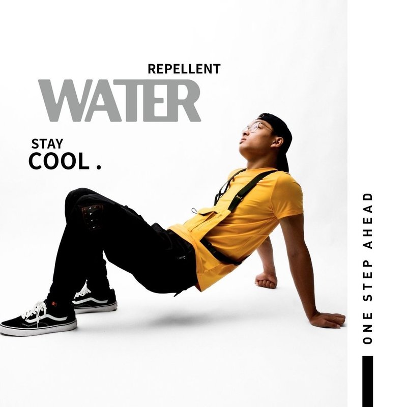 防潑水多功能工裝背心包-金盞花橘 - 相機包/相機袋 - 聚酯纖維 黃色