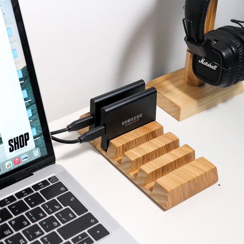Wooden Stand, Holder for 5 Hard Drive External Portable, Save your photo.Desktop - Other - Wood 