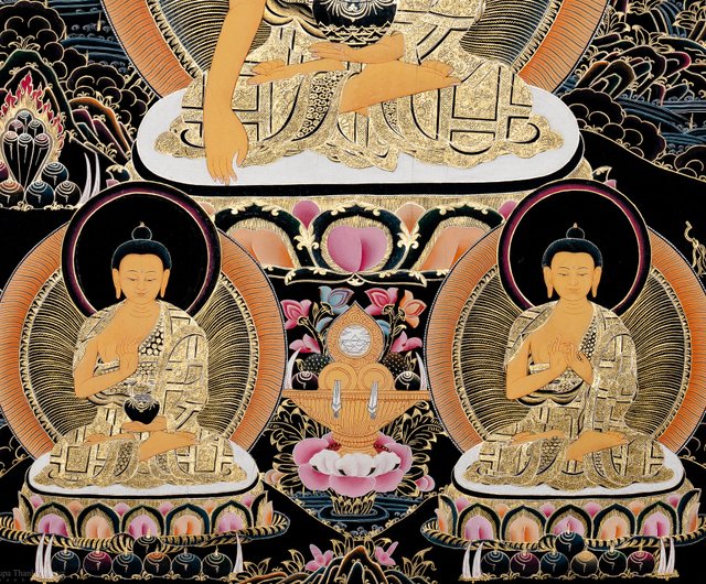 ブータン タンカ 仏教 絵画 仏画 ブッダ 仏陀 チベット オブジェ ブータン タンカ 仏教 絵画 仏画 ブッダ 仏陀 チベット オブジェ