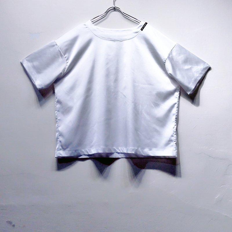 Pure white thin neutral loose top Ray77 Galaxy - Women's Tops - Other Man-Made Fibers White