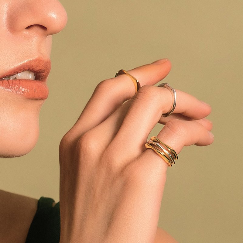 DATE. 10/01/21. Bubble Nebula - Floating Ring-14K Gold Plated - General Rings - Copper & Brass Gold