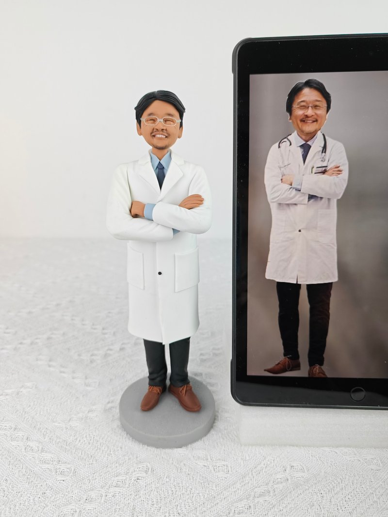 客制化人物公仔 人偶 3D人像畫 似顏繪 定制老闆 生日 紀念 禮物 - 公仔/玩偶 - 黏土 多色
