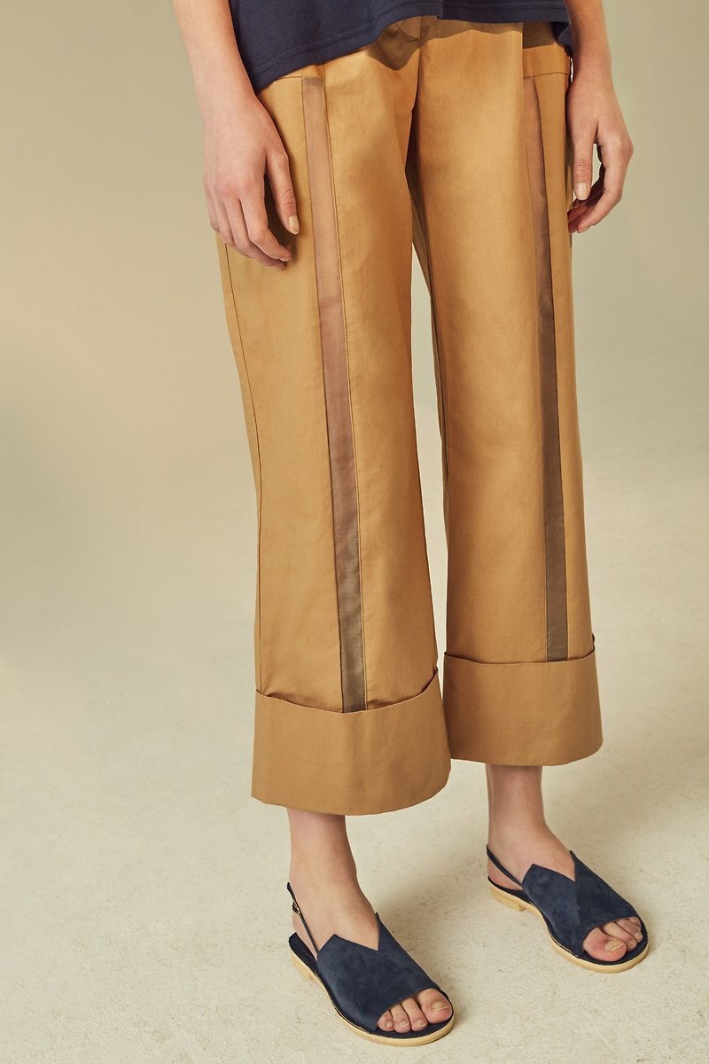 Summer Skin pants Beige /夏季微露膚長褲 卡及 - Women's Pants - Cotton & Hemp 