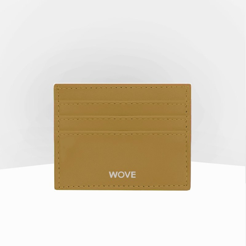 WOVE - Card Holder สีน้ำตาล Caramel กระเป๋าใส่บัตร มีช่องกลาง ใส่แบงค์พันพับได้ - อื่นๆ - หนังเทียม สีนำ้ตาล