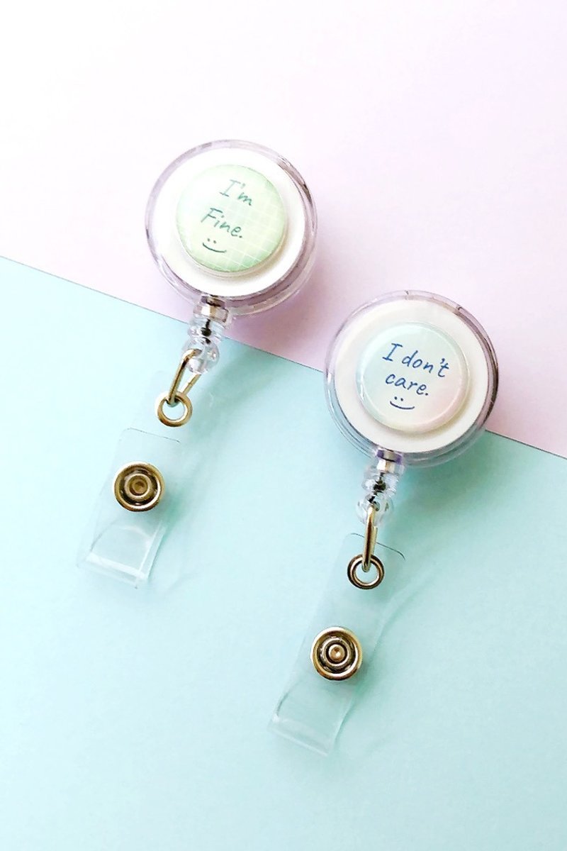 Watercolor retractable ID holder - ID & Badge Holders - Plastic 