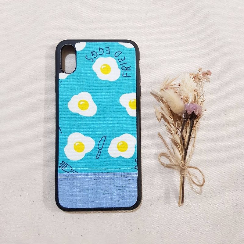 [Come and Eat Me-Blue] The last one of Iphone XS MAX case - เคส/ซองมือถือ - ผ้าฝ้าย/ผ้าลินิน สีน้ำเงิน