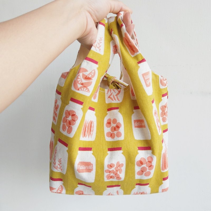 Daily Lane Dispersion Handbag - Yellow Jar - Backpacks & Bags - Cotton & Hemp 