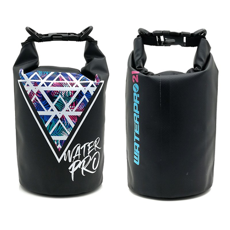 WATERPRO - 2L Mini Portable Storage Waterproof Bag Suitable for Sports, Surfing and Beach Use (Black) - กระเป๋าแมสเซนเจอร์ - วัสดุกันนำ้ สีดำ