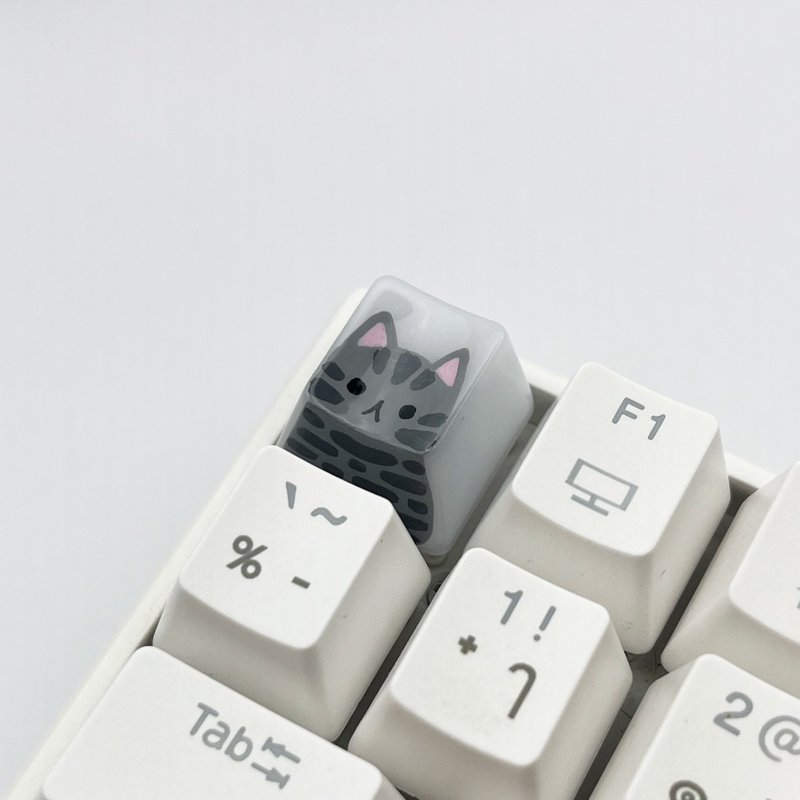 OEM keycap tabby cat - 電腦配件 - 塑膠 透明