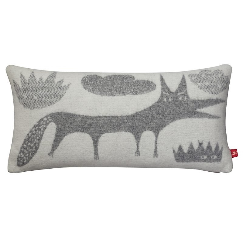 Wolf Pure Wool Pillow | Donna Wilson - Pillows & Cushions - Wool Gray