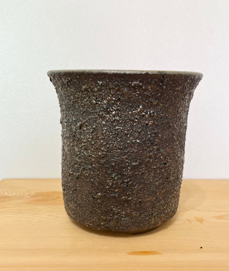 Japanese raw ore wood burning pot - Shop hand-made1016 Plants - Pinkoi