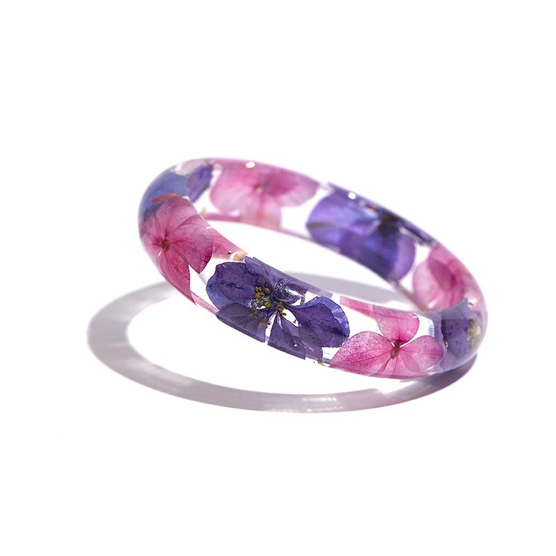 Designer series [million purple] - Cloris Gift Wing bloom flower bracelet - สร้อยข้อมือ - พืช/ดอกไม้ สึชมพู