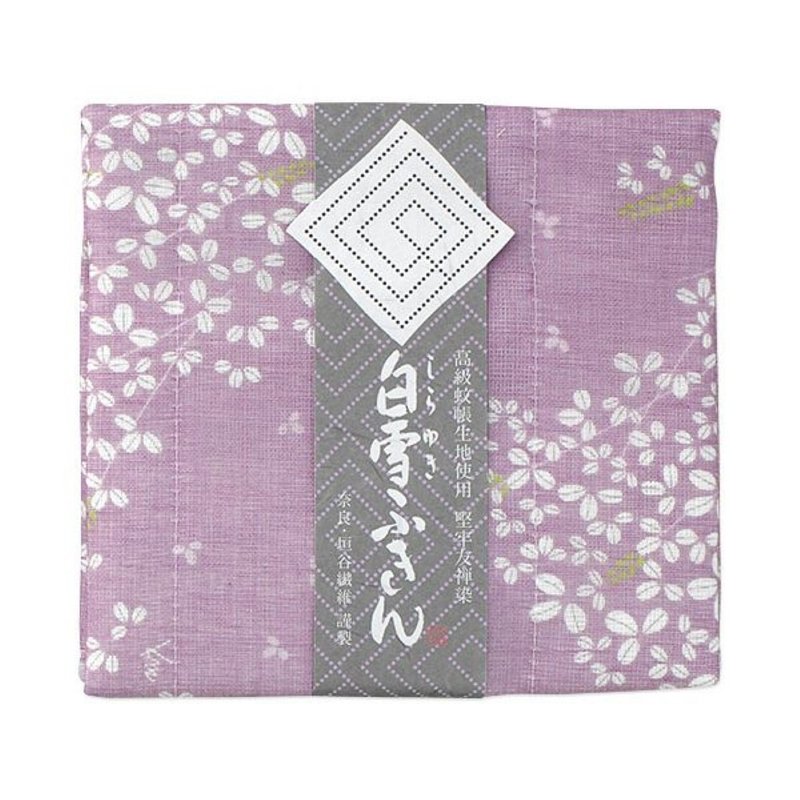 Kyoyuzen-dyed all-purpose towel/Hagi purple - ผ้ารองโต๊ะ/ของตกแต่ง - ผ้าฝ้าย/ผ้าลินิน สีม่วง