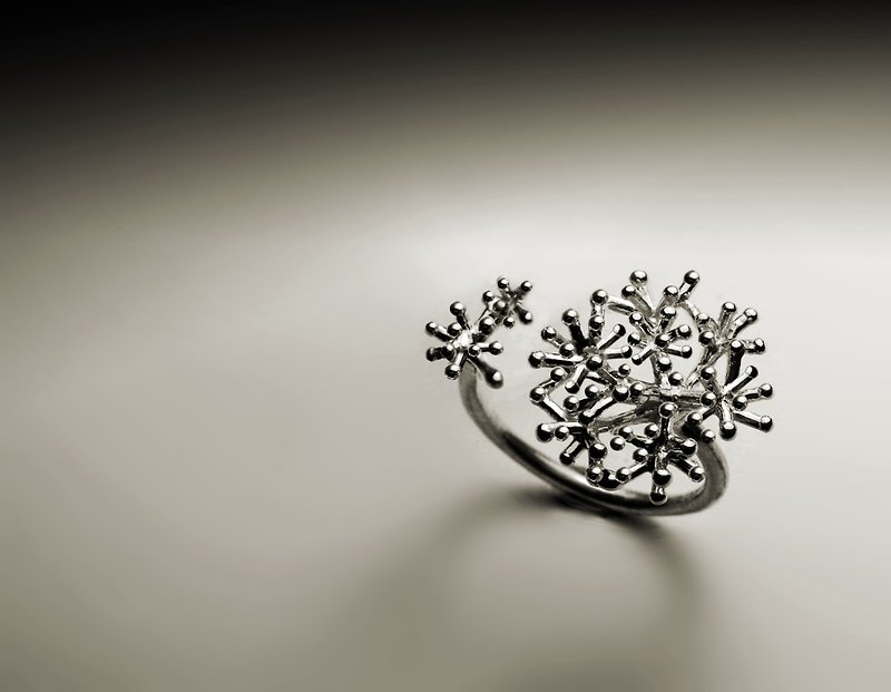 Dandelion Silver Ring - General Rings - Other Metals Silver