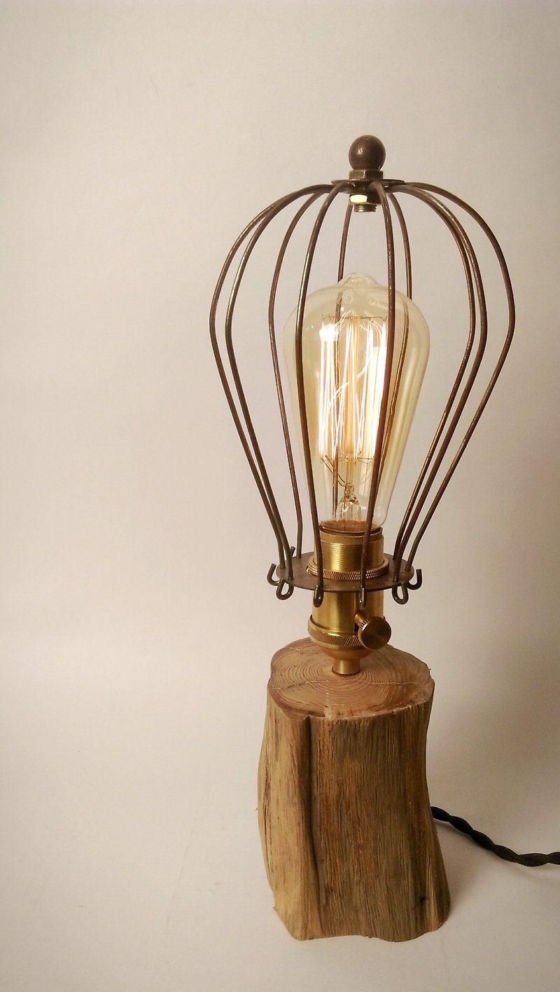 "CL Studio" [Industrial retro style lamp holder cypress logs] / S-129 - Lighting - Wood 