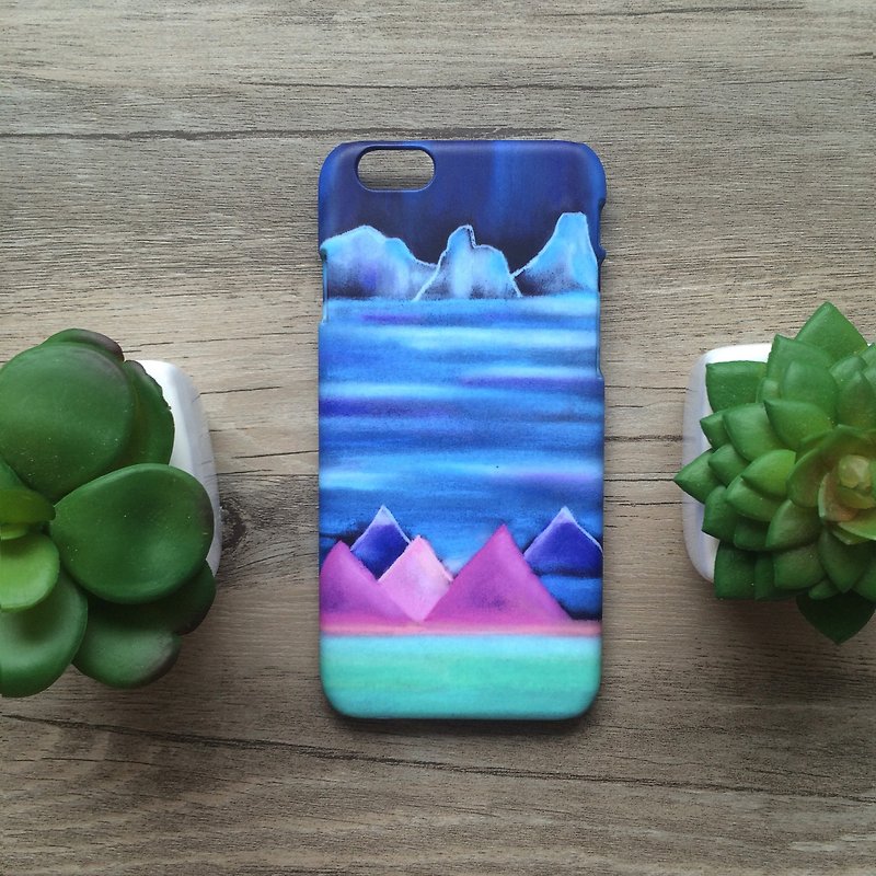 Iceberg and Mountain Pastel. Matte Case( iPhone, HTC, Samsung, Sony, LG, OPPO) - เคส/ซองมือถือ - พลาสติก หลากหลายสี