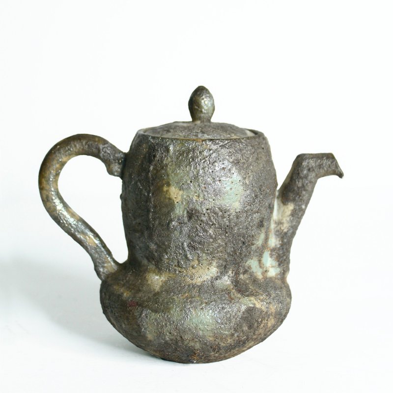 鐵定系列 | 正把茶壺 - 柴燒 仿古 仿鐵 陳金旺老師手作 - 茶壺/茶杯/茶具 - 陶 銀色