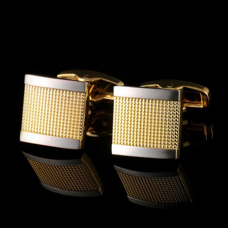 Golden French Cufflinks 金色法式袖扣 KC10029a ** Free Gift ** - Cuff Links - Other Metals Gold