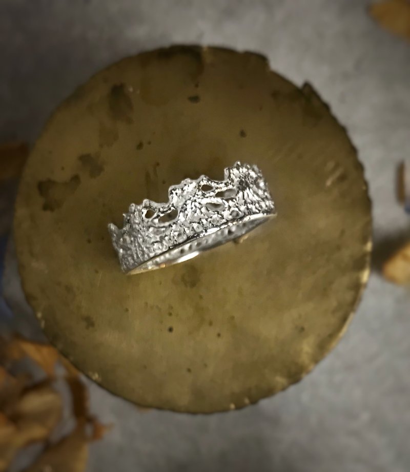 纖纖蕾絲 925純銀戒指 手工蕾絲戒指  纖細精緻質感 收藏 禮物 - 戒指 - 純銀 