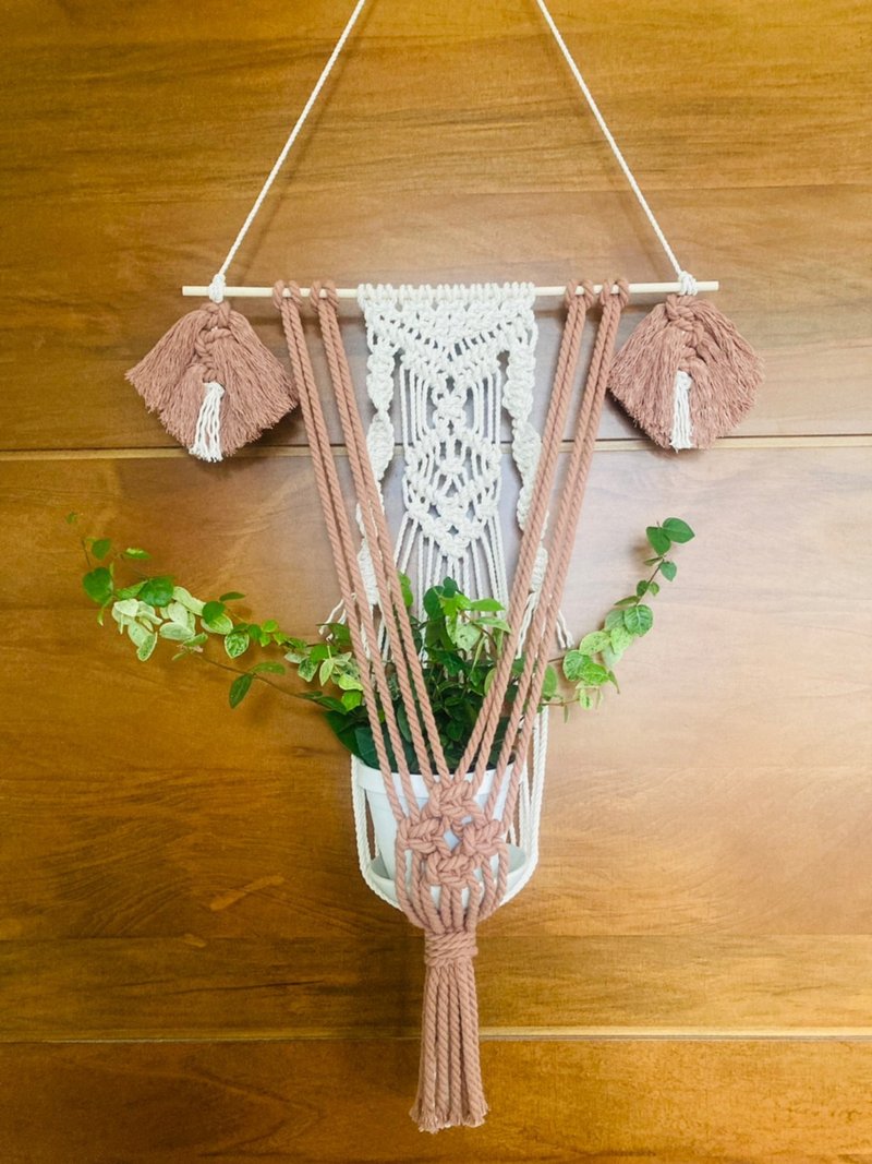 Where the Heart is - Planting Macramé Lanyard (Without Plants) - Wall Décor - Cotton & Hemp 