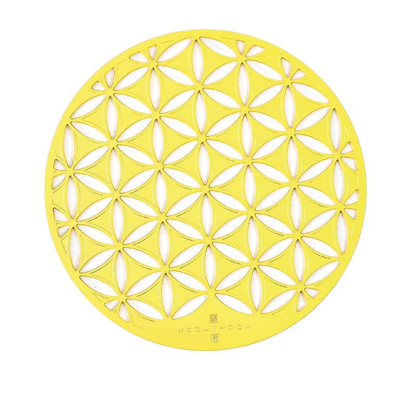 神聖幾何学フラワーオブライフメタルパッド - その他 - 銅・真鍮 ゴールド