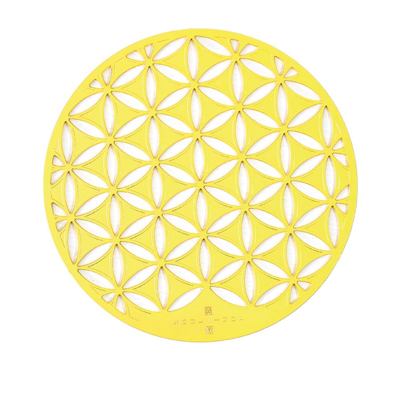 Sacred Geometry Flower of Life Metal Pad - อื่นๆ - ทองแดงทองเหลือง สีทอง