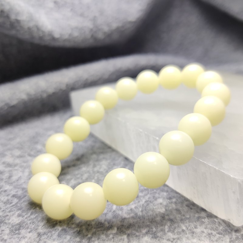 白玉 和田玉 Nephrite 中國 10mm 手串 手鍊 天然水晶 水晶手鍊 - 手鍊/手環 - 水晶 白色