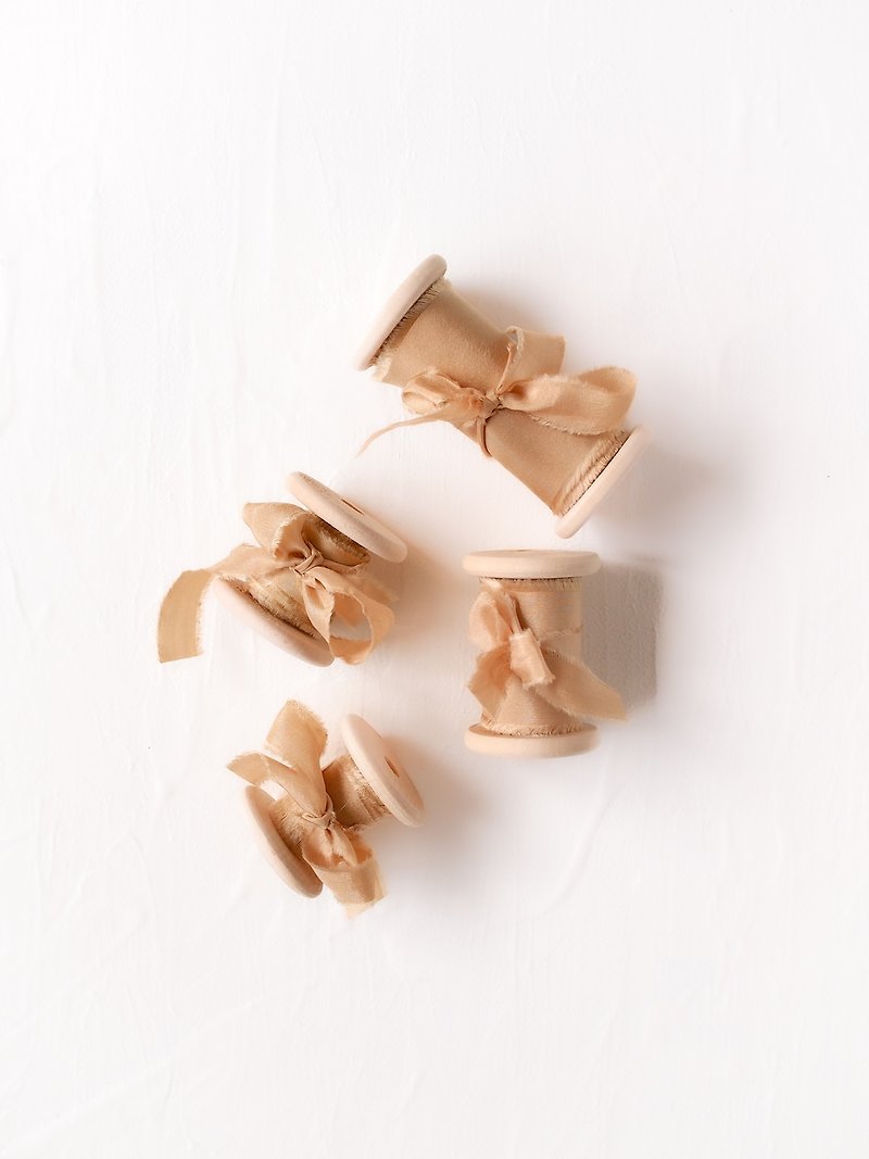 Miel / Hand Dyed Original Silk Ribbon - Gift Wrapping & Boxes - Silk 