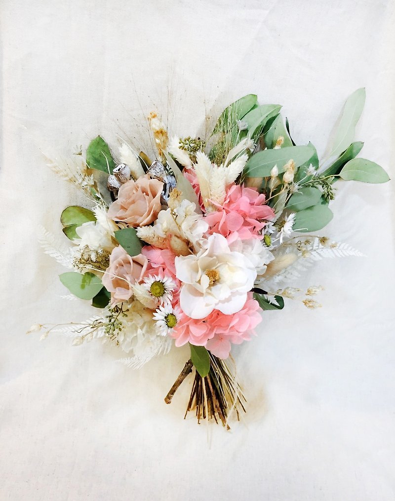 Your western-style romantic bouquet/without flowers/dry bouquet/pink/white - Plants - Plants & Flowers Pink