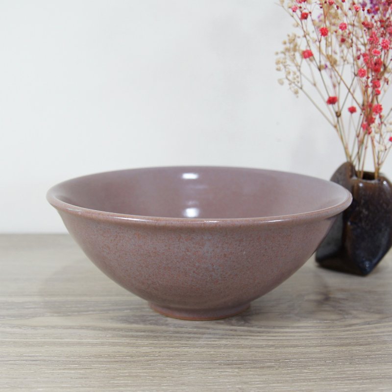 Powder purple bowl, rice bowl - capacity about 700ml - ถ้วยชาม - ดินเผา สึชมพู