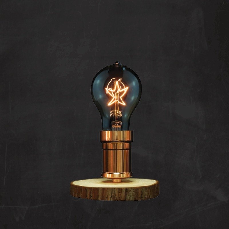 リトルスターウッドデスクランプ - 照明・ランプ - 木製 ブラウン