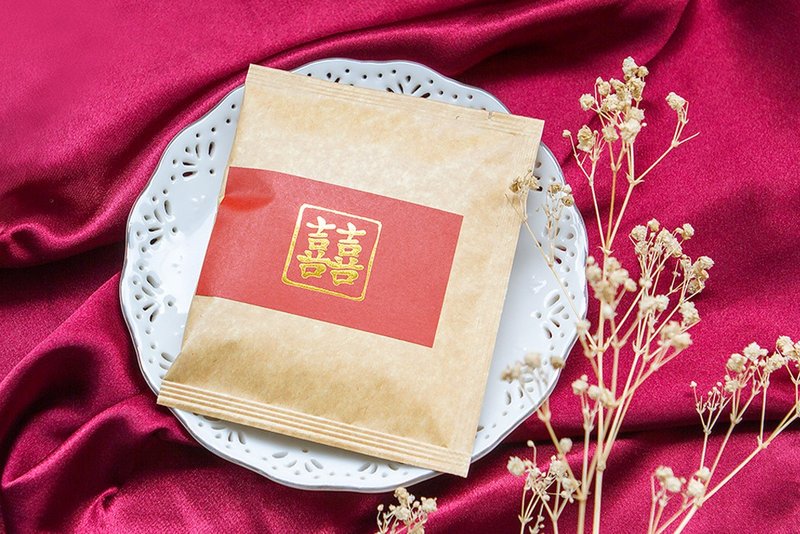 燙金囍字濾掛咖啡 | 工商禮品 結婚 婚禮小物 桌上禮 二進 送客禮 - 咖啡/咖啡豆 - 新鮮食材 紅色