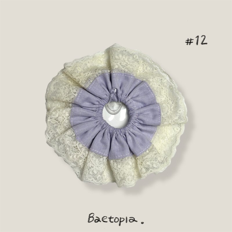 Baetopia | 薄切面款・薰霧之戀手作髮圈 - 髮夾/髮圈 - 棉．麻 綠色