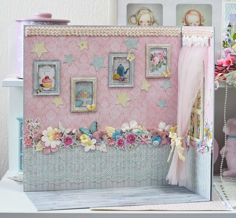 例如。 不卖。 布莱斯和芭比的内部立体模型娃娃屋 - 擺飾/家飾品 - 紙 白色