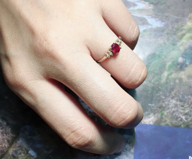 Ruby stone deals finger rings