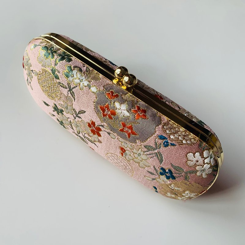 Pink Traditional Floral Glasses Case/ Pencil Case/ Jewellery Case - Pencil Cases - Cotton & Hemp Pink