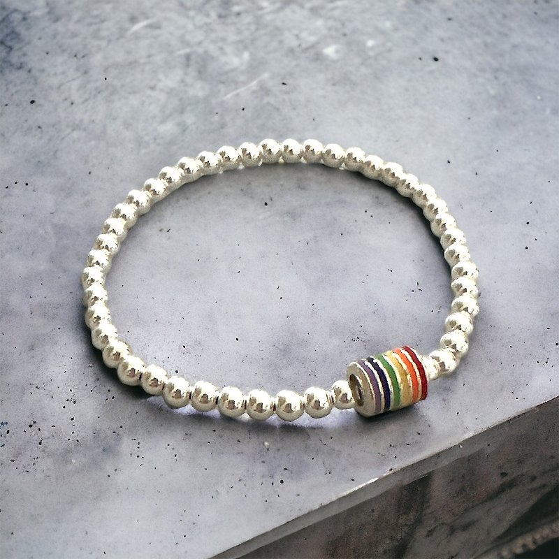Rainbow Silver Bracelet - Bracelets - Other Metals Multicolor