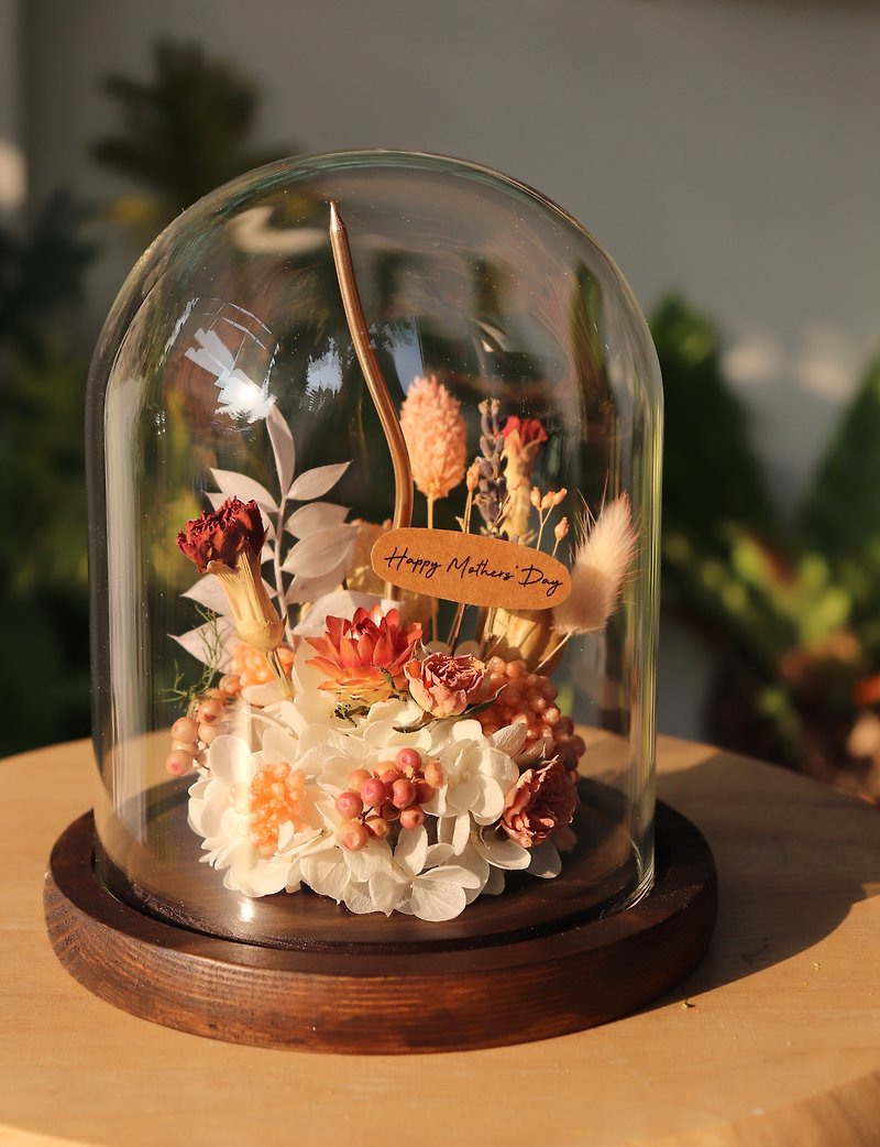 | Mother's Day Limited | - Dried Cake Flower Cup - Dried Flower Glass Ball Mother's Day Gift - Dried Flowers & Bouquets - Plants & Flowers Red