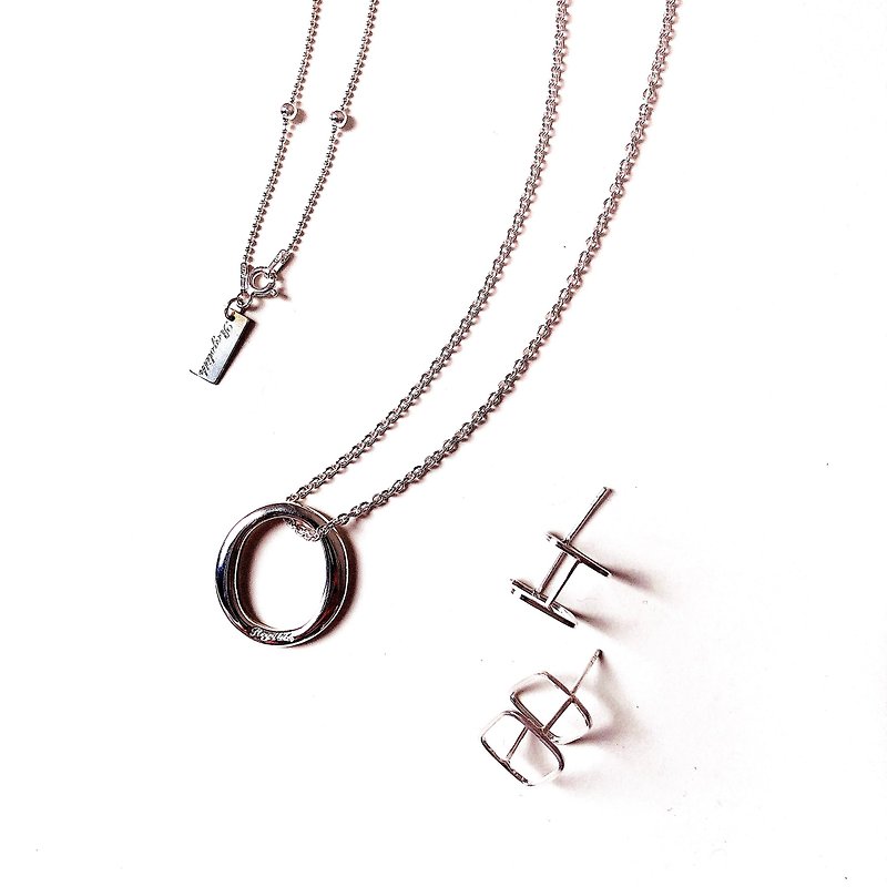 925純銀 Doughnut Necklace Regolith品牌項鍊 - 鎖骨鍊 - 其他金屬 