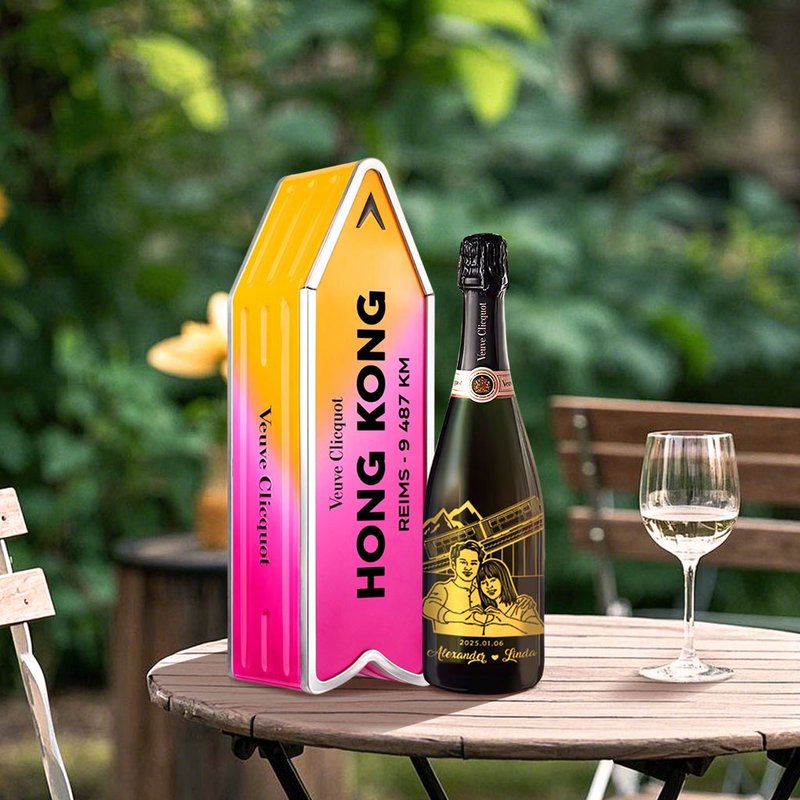 Veuve Clicquot Brut with Engraving |客製化人像雕刻 原裝禮盒 - 酒類 - 玻璃 