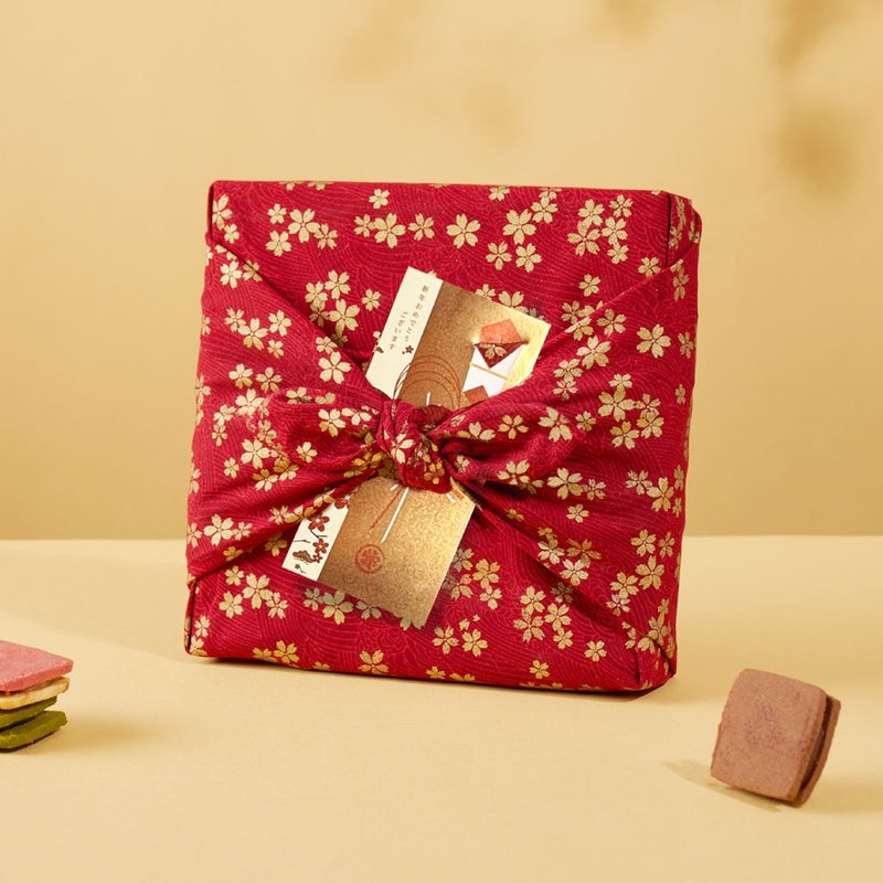 [New Year’s Day Gift Box Pre-Order] Akakane-Sandwich Furoshiki Gift Box (8 pieces) - คุกกี้ - อาหารสด 